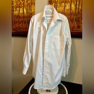 Lauren by Ralph Lauren white linen like dress shirt, button-down🤳